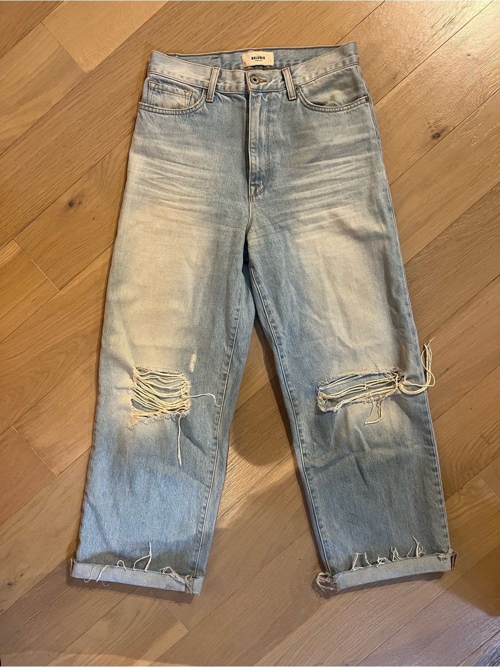 baldwin Light Wash Distressed Boyfriend Jeans